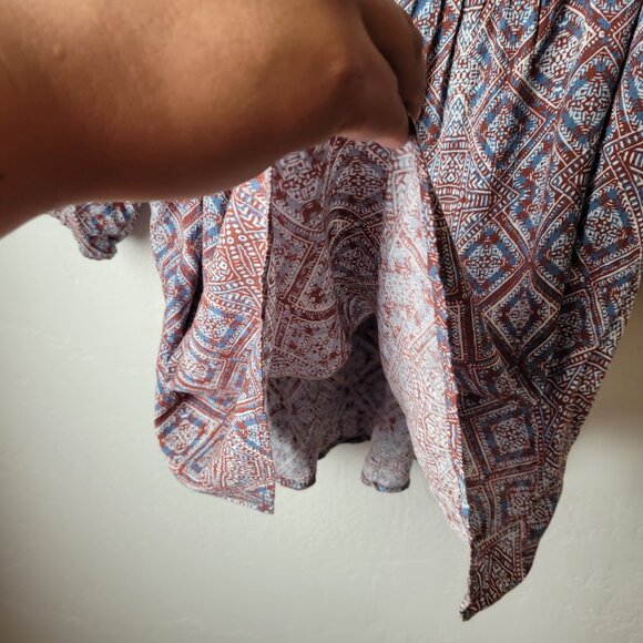 Natural Reflections Bohemian Geometric Print Tassel Tunic - Picture 9 of 9